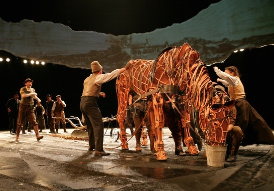 man of war horse. A scene from War Horse with