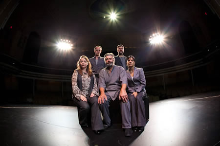 Cast of AFLTS Fall 2009 King Lear Tour (Left to Right) Caroline Devlin, Richard Neale, Terence Wilton, Dale Rapley, and Rina Mahoney 
