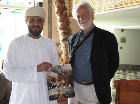 Gary Schwartz spreading the word about Rembrandt in Oman