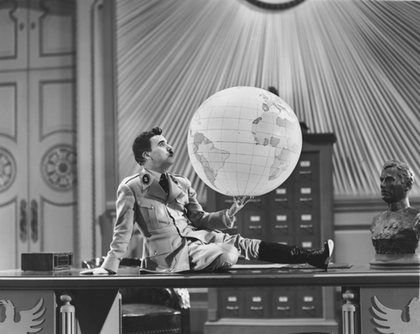 Charlie Chaplin contemplates world domination in The Great Dictator