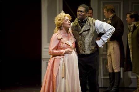 Elizabeth Asperlieder and Johnny Lee Davenport in Shakespeare & Company's The Winter's Tale