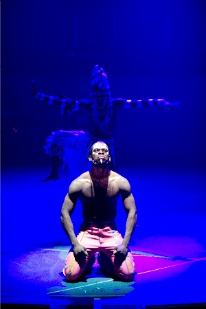 Sahr Ngaujah at Fela in FELA! @ Olivier, National Theatre. Photo: Tristram Kenton