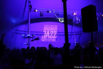Under the Waterfront Tent at the Burlington Discover Jazz Festival