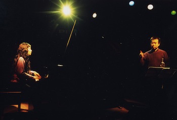 Performing together: Satoko Fujii and Natsuki Tamura. Photo: Ryo Natsuki.