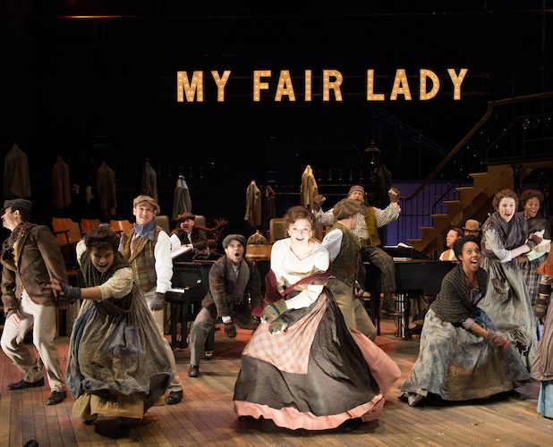 The ensemble of OSF's production of MY FAIR LADY hoofing away. Photo: Jenny Graham.