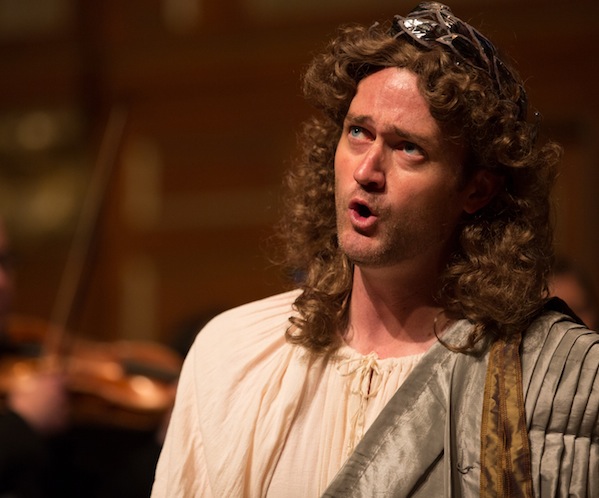 Aaron Sheehan performing the title role of Charpentier's Orphée at the 2013 Boston Early Music Festival. Photo: Kathy Wittman.