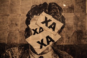 Detail of William Kentridge's XA XA XA (unknown man), 2009.