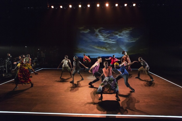 A scene of the dancers in the A.R.T. production of "Witness Uganda." Photo: GretjenHelenePhotography