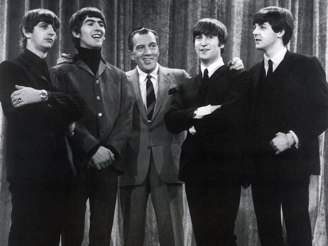 Ed Sullivan and the Beatles.