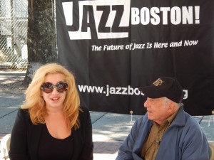 Fred Taylor with Lydia Liebman at the 2013 Beantown Jazz Festival.