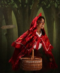 Maritza Bostic  as Little Red Ridinghood in the Lyric Stage production of "Into the Woods."