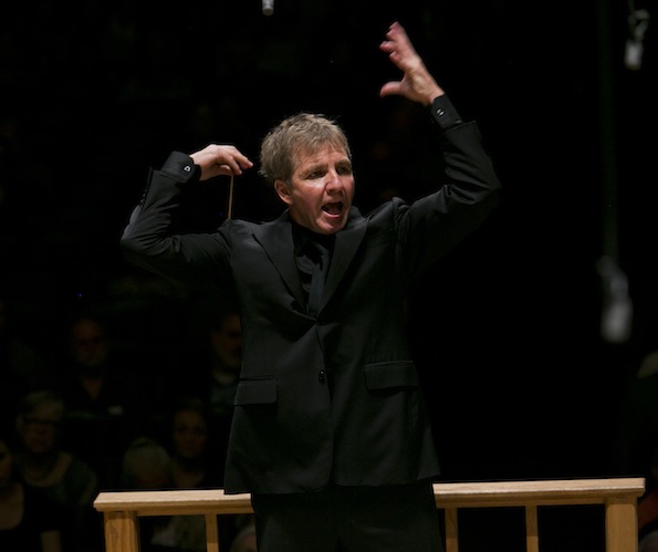 Conductor Thierry Fischer leads the Boston Symphony Orchestra. Photo: Dominick Reuter