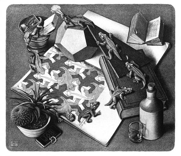 M.C. Escher, Reptiles, 1943, lithograph © 2014 The M.C. Escher Company- The Netherlands