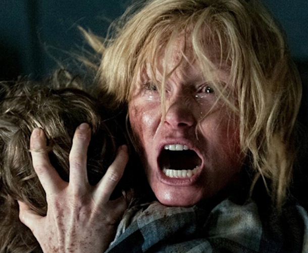 A moment of terror in the feminist horror movie "The Babadook."