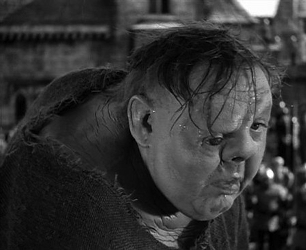 Charles Laughton in "The Hunchback of Notre Dame" -- a great performance that can be seen at the Brattle Theatre this week.