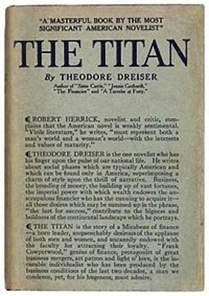The first edition cover of "The Titan."