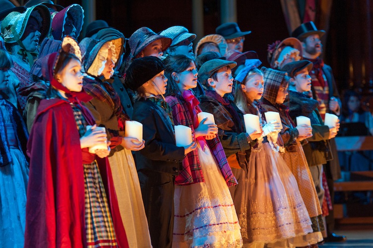 The Revels children perform a Victorian carol in this year's "Christmas Revels." Photo: Roger Ide