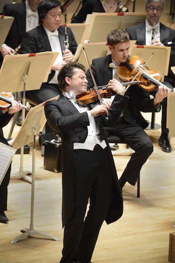 Violinist Julian Rachlin with the BSO. Photo: Stu Rosner.