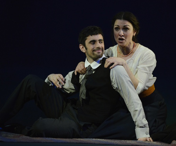 Young lovers Vanya and Varvara (Sandra Piques Eddy) in Boston Lyric Opera’s production of "Kátya Kabanová. Photo: Eric Antoniou