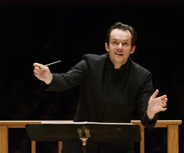Andris Nelsons leading the Boston Symphony Orchestra. Photo: Liza Voll