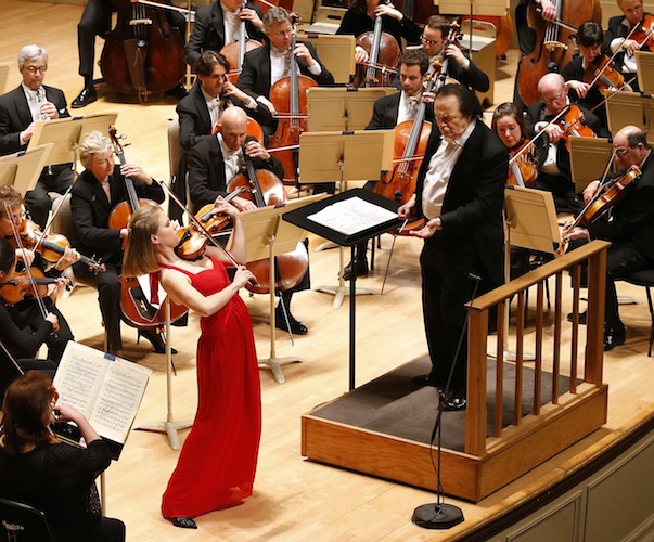 Violinist Julia Fischer joined Charles Dutoit and the BSO for Brahms Violin Concerto. Photo: Winslow Townson