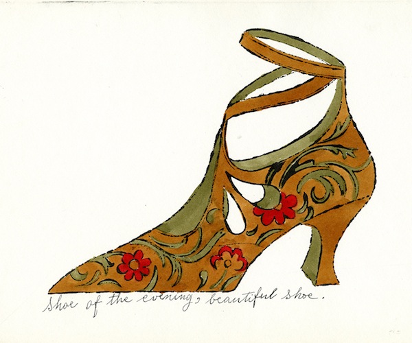 Andy Warhol, "Shoe of the Evening "(1955). Photo: Andy Warhol Foundation