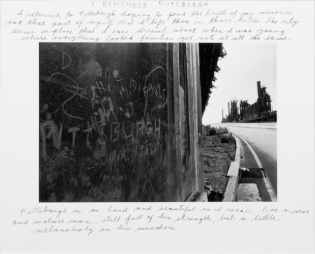 Duane Michals  I Remember Pittsburgh, 1982 Gelatin silver print Greenwald Photograph Fund and Fine Arts Discretionary Fund Courtesy of Carnegie Museum of Art, Pittsburgh