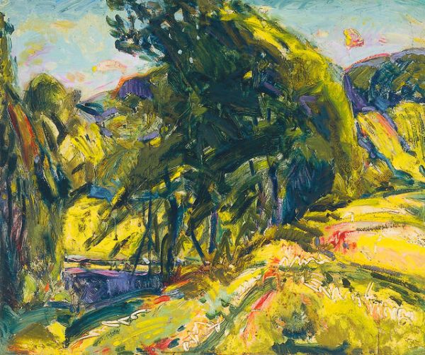 Alfred H. Maurer, "Landscape with Green Tree" (1923).