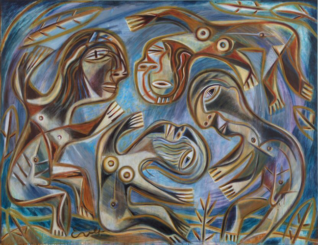 Ever Cervino,  Family on the Pond, 2000