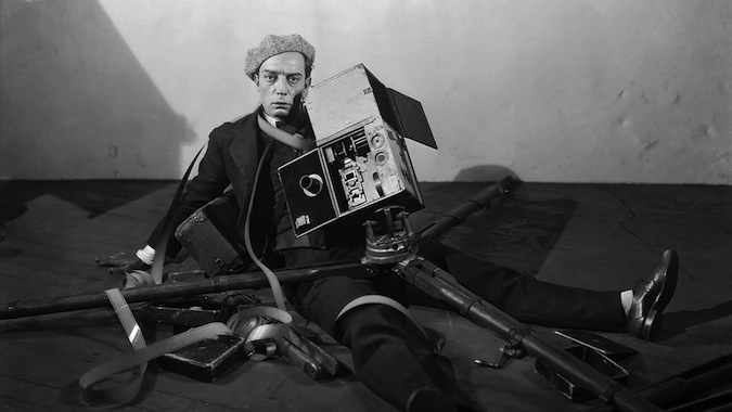 Buster Keaton in "The Cameraman." Screening at the Somerville Theatre this week.