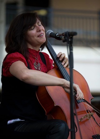 Helen Gillet performing performing during the 2015 New Orleans Jazz & Heritage Festival Photo: Douglas Mason