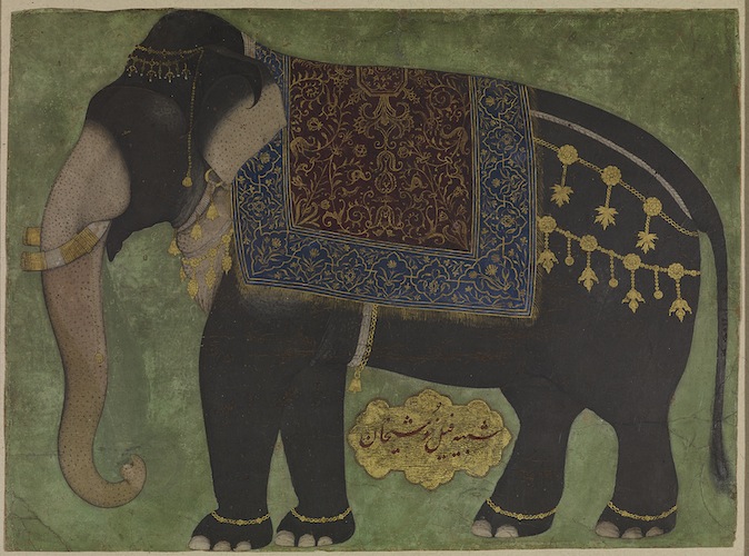 The Elephant Kushi Khan, Mughal,  northern India, ca. 1650, opaque watercolor on paper. Photo: courtesy of the Aga Khan Museum. 