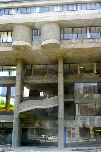 A section of the Mass Dept of Mental Health Building designed by Paul Rudolph. Photo: Mark Favermann