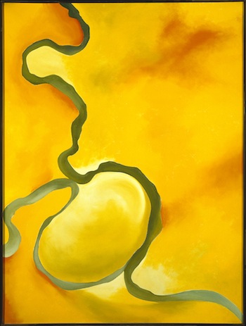 GeorgiaO'Keeffe (American, 1887-1986).Green,Yellow and Orange, 1960. Oil on canvas. Photo: Courtesy of the Shelburne Museum.