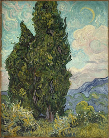 Vincent van Gogh, "Cypresses," [] Photo: Courtesy of the Clark Art Institute.