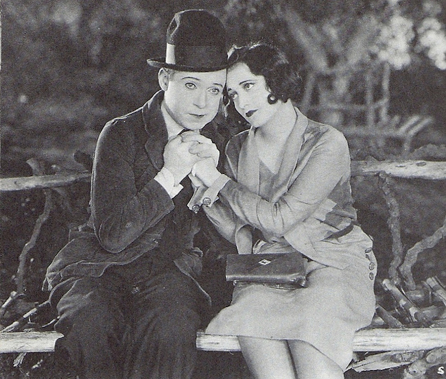Harry Langdon and Joan Crawford in "Tramp, Tramp, Tramp," which is screening in Somerville this week.