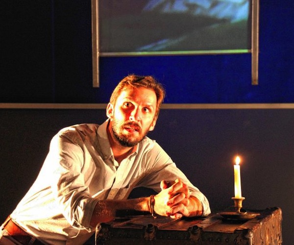 Dan Hodge in his adaptation of Shakespeare's "The Rape of Lucrece." Photo: Courtesy of the Peterborough Players.