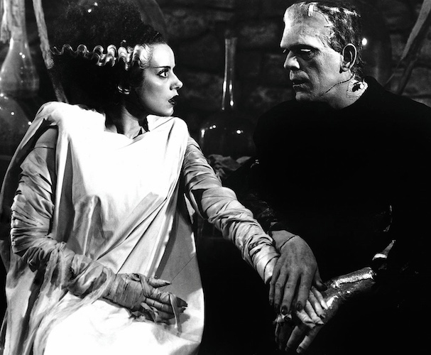 The loving couple in "Bride of Frankenstein." Screens at Coolidge Corner Theatre this week.