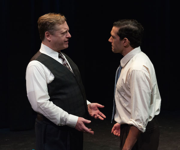 Steven Barkhimer & Robert Najarian in the production of "Copenhagen." Photo: A.R. Sinclair Photography.