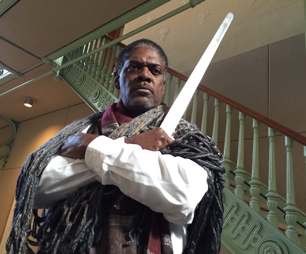 Johnny Lee Davenport as Beowulf in the Poets' Theater production. Photo: courtesy of the PT.