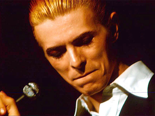 David Bowie. Photo Close Grin Duke Live, 1976