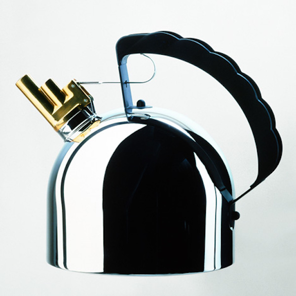 Alessi Tea Kettle By Richard Sapper with Melodic Whistle, Photo: Alessi.