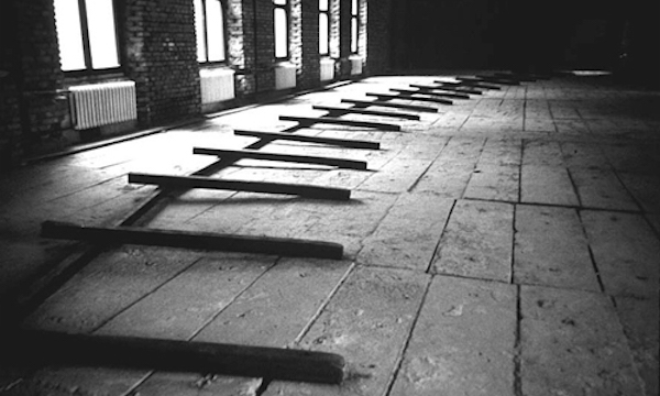 Richard Nonas, "Witkacy's Tail," 1991 Steel Center for Contemporary Art, Ujazdowski Castle, Warsaw, Poland Courtesy the artist and Fergus McCaffrey, New York/ St. Barth. Photo: T