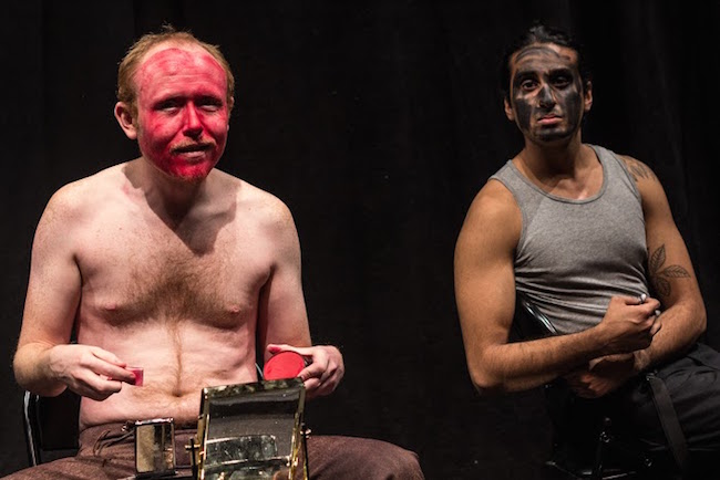 Brooks Reeves and Harsh Gagoomal in the Company One production of "An Octoroon." Photo: Paul Fox.