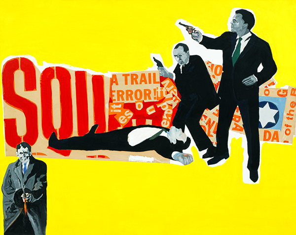 Rosalyn Drexler, "The Defenders," 1963. Courtesy of the artist and Garth Greenan Gallery.