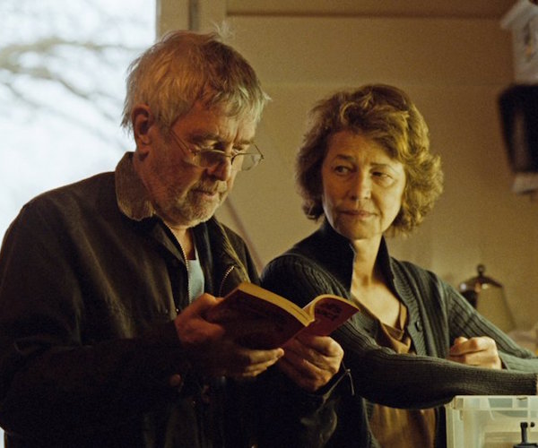 A scene featuring Tom Courtney and Charlotte Rampling in "45 Years."