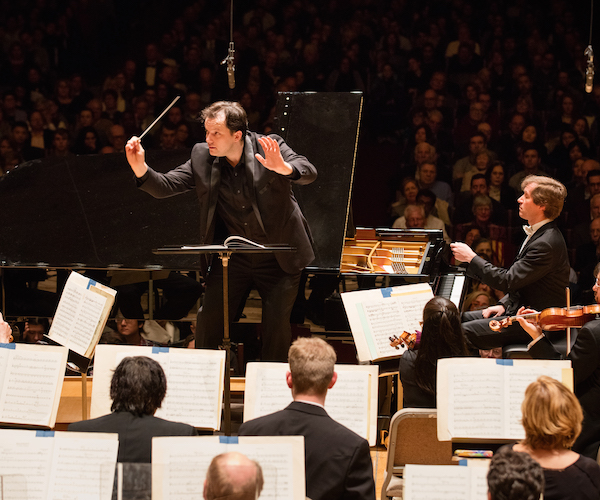 Andris Nelsons and the BSO are joined by Nikolai Lugansky. Photo: Michael Blanchard
