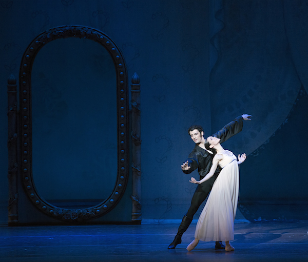 Petra Conti and Lasha Khozashvili in John Cranko's Onegin; photo by Gene Schiavone, courtesy of Boston Ballet