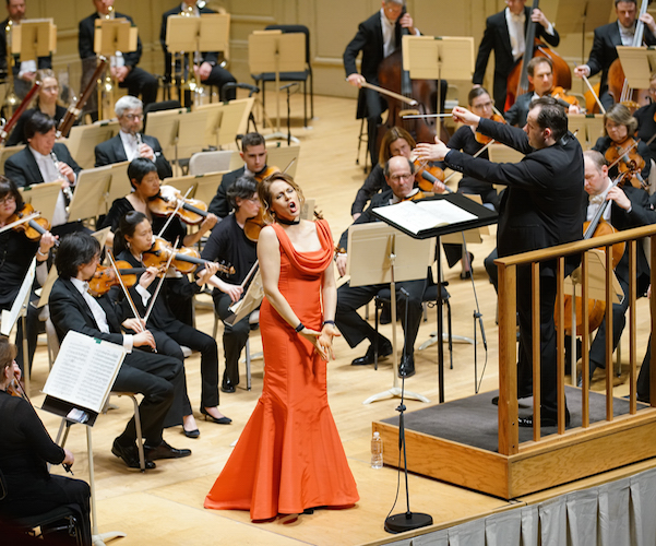 Andris Nelsons and Kristine Opolais with the Boston Symphony Orchestra. Photo: Michael Blanchard.