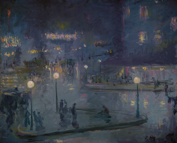 Theodore Earl Butler (American, 1860-1936). Place de Rome at Night, 1905 (detail). Oil on canvas, 23 1⁄2 x 28 3⁄4 in. Terra Foundation for American Art, Daniel J. Terra Collection. Photography ©Terra Foundation for American Art, Chicago. 